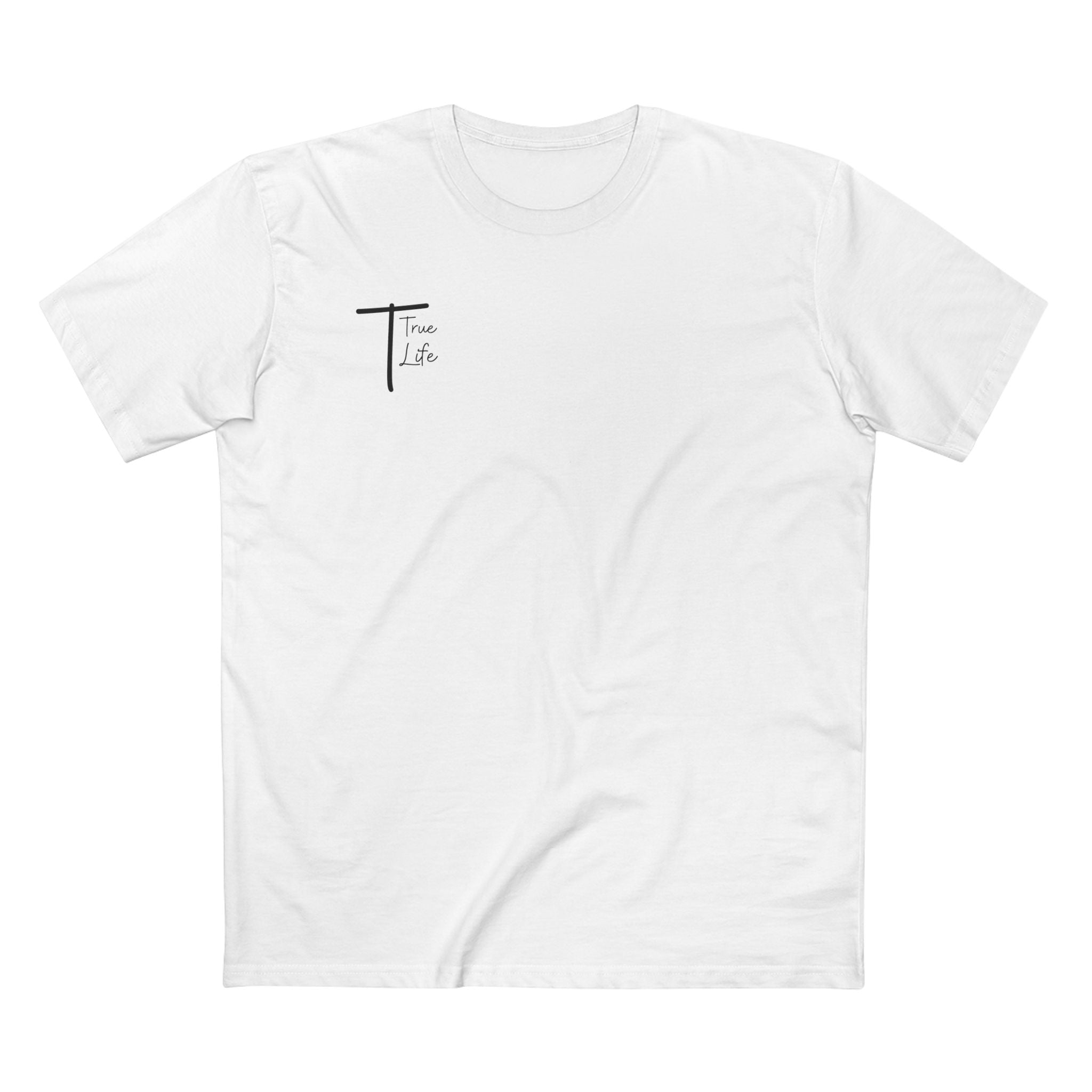 Men's White True Life Cotton T-Shirt