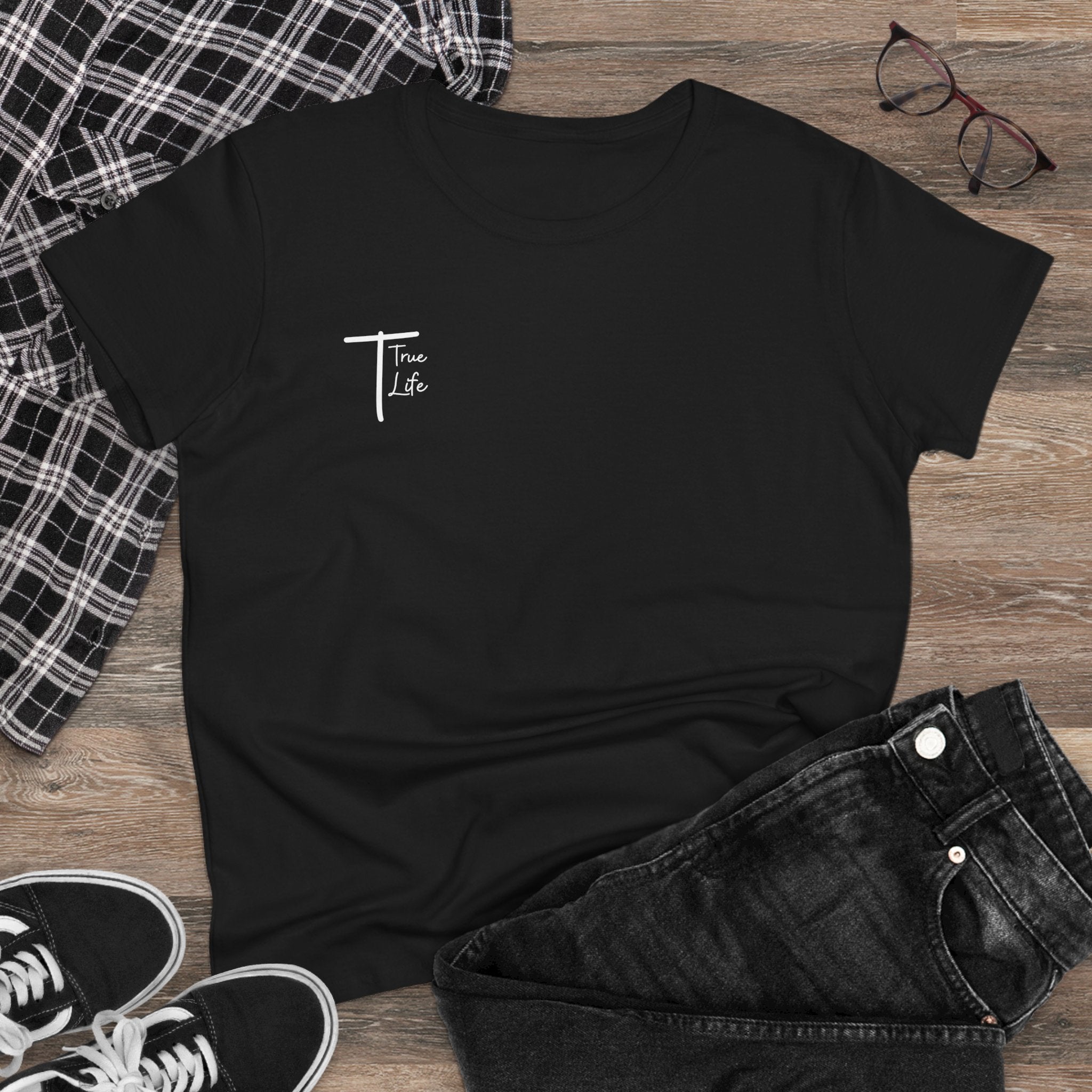 Women's White True Life Cotton T-Shirt