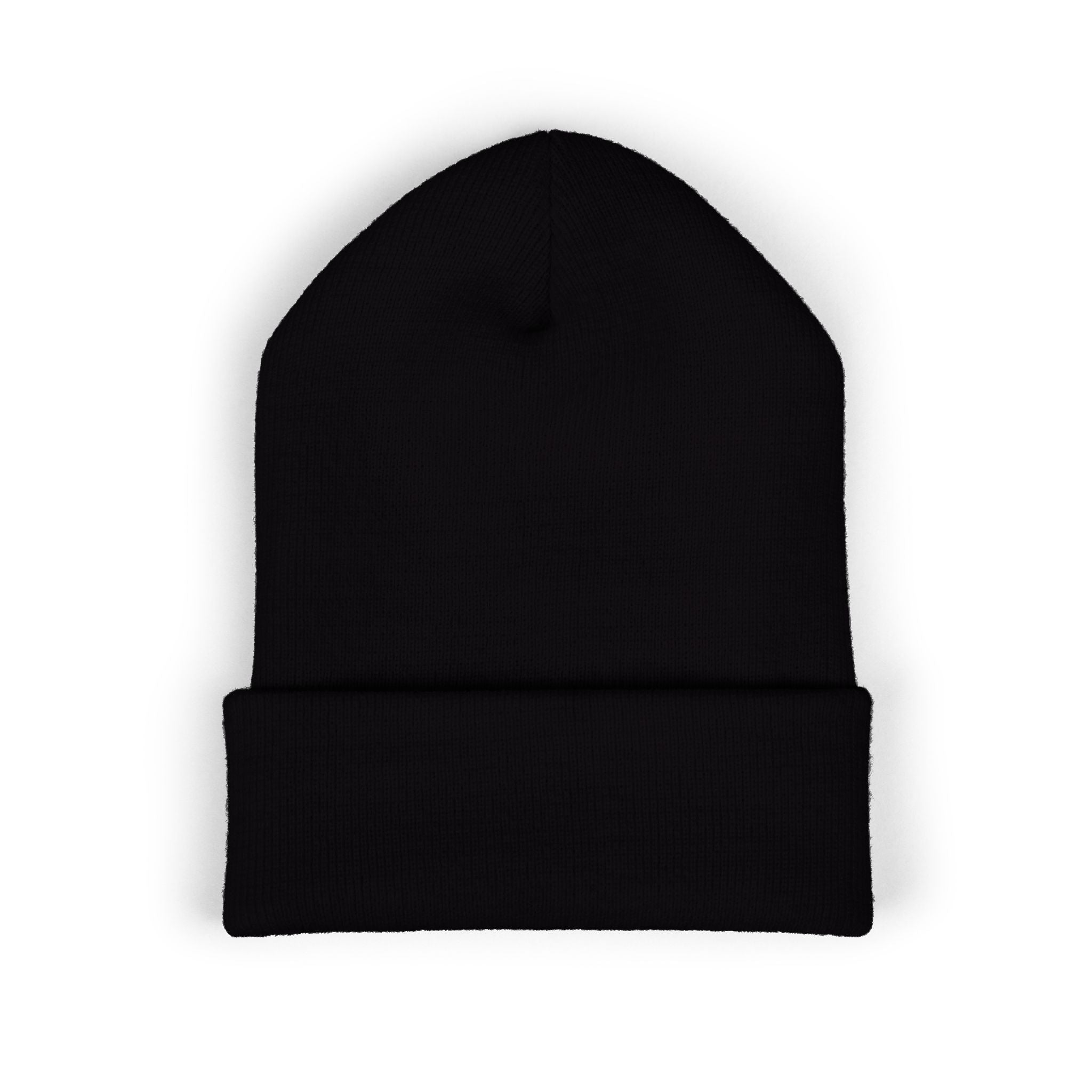 Green beanie on a white background