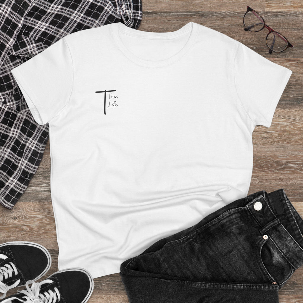 Women's White True Life Cotton T-Shirt