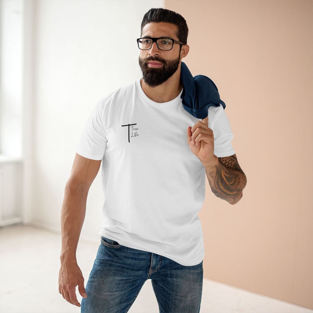 Men's White True Life Cotton T-Shirt