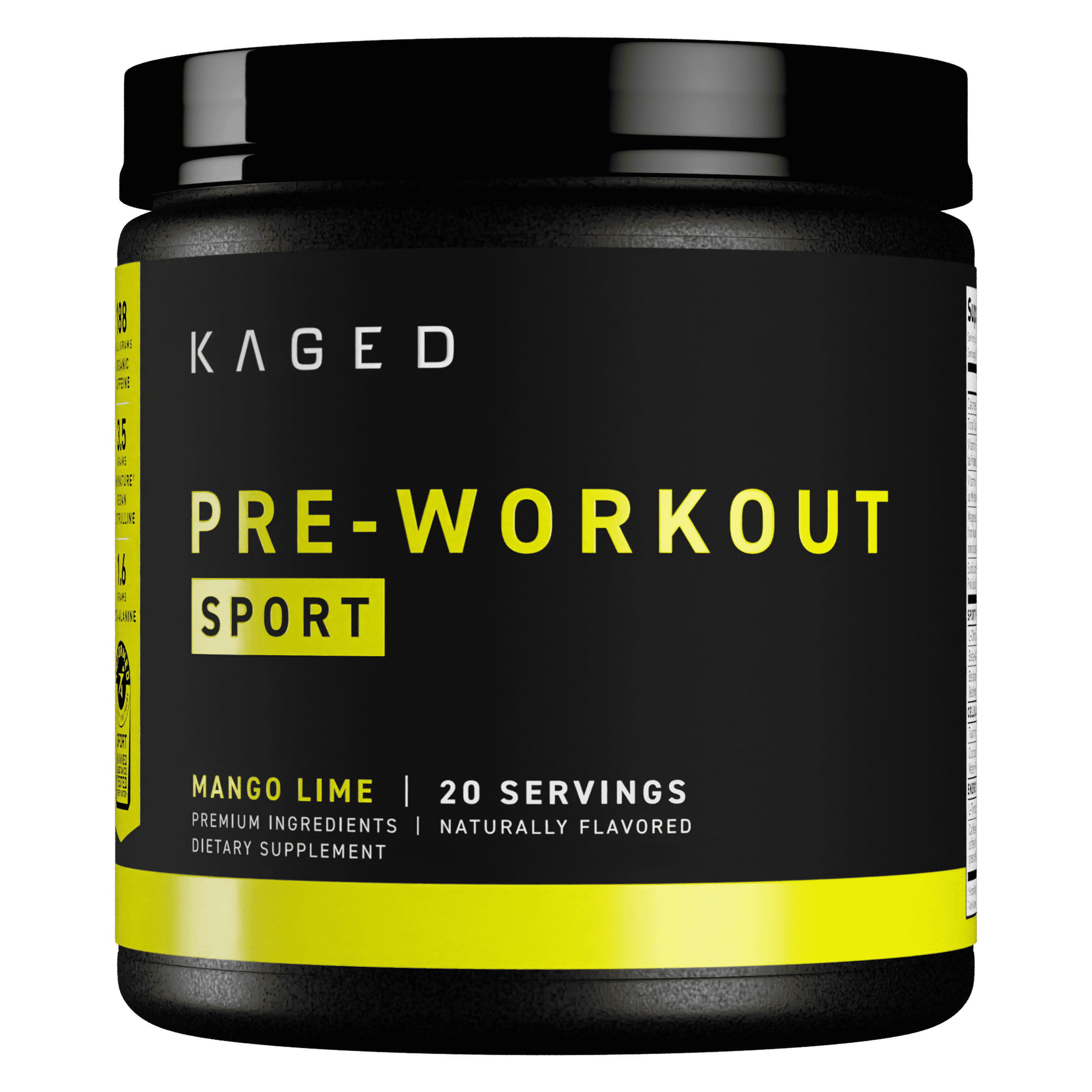Pre- Sport Pre-Workout for Men and Women, Increase Energy, Focus, Hydration, and Endurance, Organic Caffeine, Plant Based Citrulline